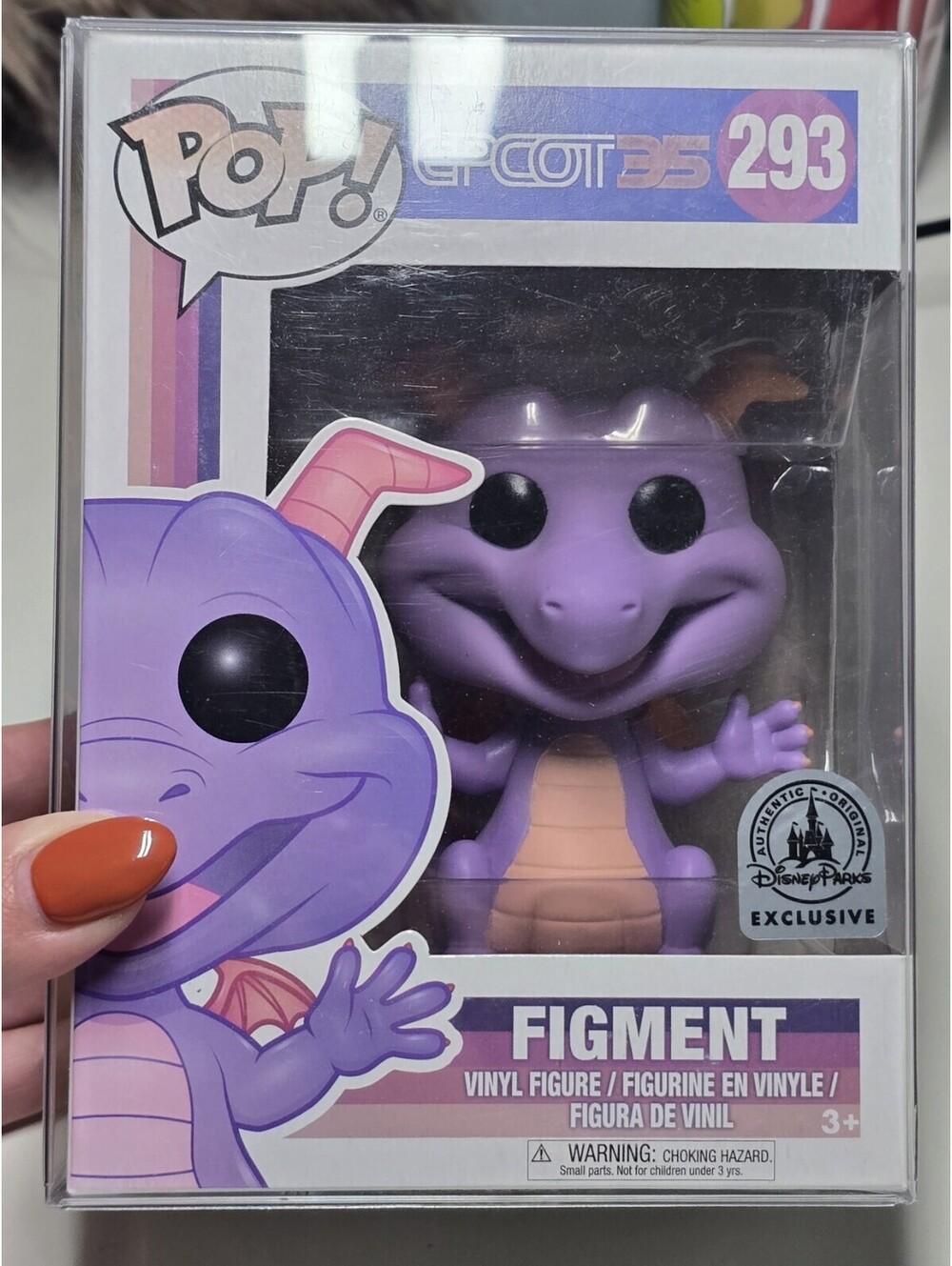 Figment Funko Pop! Epcot 35th Anniversary Disney Parks Ex. #293 W/ Protector